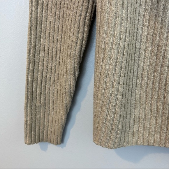 NWT Design History Oatmeal Brown Twist Cut Out Pullover Ribbed Sweater Size XL - Picture 5 of 9